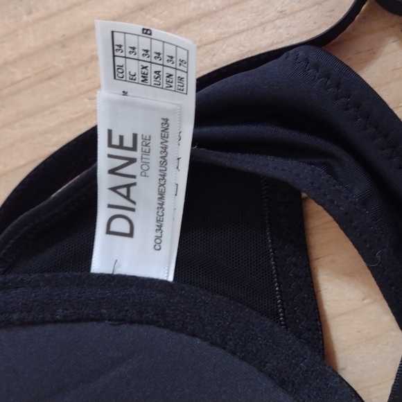 Diane Poitiere Black Strapless Push Up Bra Brassier Media Copa Size 34B NWT - Picture 5 of 9